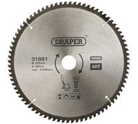 Draper 31881 TCT Triple Puce Moudre Scie Circulaire Lame , 255 x 30mm, 80T