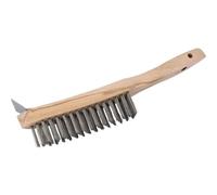 Draper 36176 Brosse à rayures 4 rangées avec grattoir Bleu 310 mm