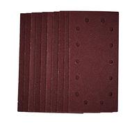 Draper 55805 1/2 Sanding Sheets with Hook and Loop, 40 Grit (Pack of 10), Red, 115 x 230mm