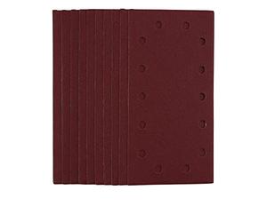 Draper 55864 1/2 Sanding Sheets with Hook and Loop, 115 x 230mm, 120 Grit (Pack of 10), Red