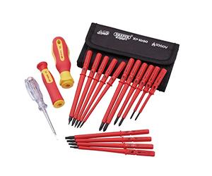 Draper 5776 Lot de 18 tournevis isolés interchangeables