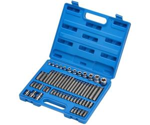 Draper 63376 Tapis de Bits pour mécanicien comprenant TX-STAR et hexagonale Bits, Argent, Lot de 61 pièces