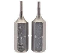 Draper 63944 Lot de 2 embouts hexagonaux 1,5 mm 1/4" 25 mm de long