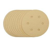 Draper 64025 Gold Sanding Discs with Hook & Loop, 150mm, 120 Grit (Pack of 10)