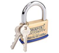 Draper 64163 60mm Laiton Massif Cadenas Et 2 Clés Avec Champignon Broche Verres