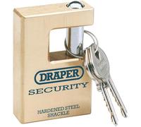 Draper 64201 haute sécurité Cadenas en laiton 63 mm