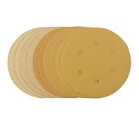 Draper 64284 Lot de 10 disques abrasifs à crochet et boucle Doré 150 mm Grain assortis 120 G 180 G 240 G 320 G 400 g Taille unique