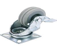 Draper 65479 100 mm Roulettes en caoutchouc Plaque de fixation