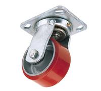 Draper 65526 Roulette pivotante en polyuréthane 125 mm plaque de fixation