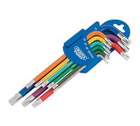 Draper 66143 TX-Star Lot de 9 clés à bras longs colorées