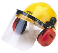 Draper 69933 Casque de sécurité avec protège-oreilles et visière, Jaune