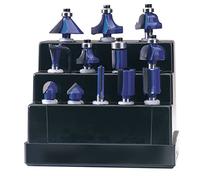 Draper 72892 12-Piece 1/4-Inch TCT Router Bit Set