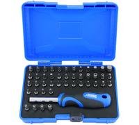 Draper 82399 Lot de 45 embouts et tournevis de sécurité, noir, bleu et argent