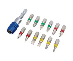 Draper 82401 Lot de 13 embouts de tournevis colorés avec support magnétique