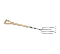 Draper 99013 Heritage Fourche Creuse en Acier Inoxydable avec Manche en frêne Marron