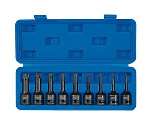 Draper 99184 Lot de 9 embouts à douilles TX-Star 1/2" Sq. 78 mm