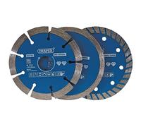 Draper 99795 Lot de 3 lames diamant Bleu