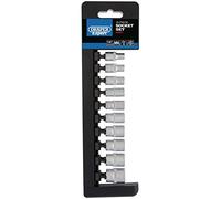 Draper B10 M/6PT/E 1/10,2 cm carré d'entraînement métrique Socket, Bleu, Lot de 10