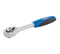 Draper Bd72 Square Drive 72 dents réversible Cliquet à grip doux, Bleu, 1/10,2 cm