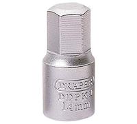 Draper - Bouchon de vidange à Entrainement Hexagonal 9,5 mm, Bleu, 14 mm
