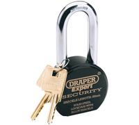 Draper Cadenas Expert 64207 en acier inoxydable très résistant avec 2 clés 63 mm