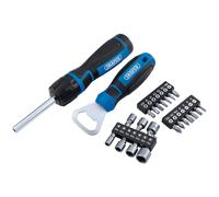 Draper Cliquet Screwdriver Set 23 Pièce Mélange Inclus Ouvre Bouteille 70443