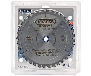 Draper Csb185mp/B Expert TCT Lame de scie 185 x 20mmx36t, Bleu