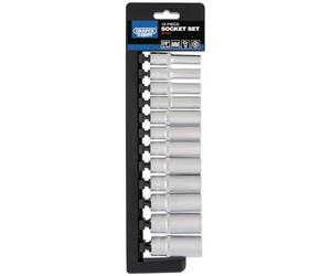 Draper D9md/6PT/E 3/20,3 cm carré d'entraînement métrique Douille profonde, Bleu, Lot de 12