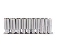 Draper Dd10mmd carré d'entraînement Deep Jeu de douilles sur rail en métal, Bleu, 3/20,3 cm, Lot de 10 pièces
