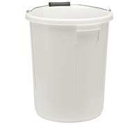 Draper de Plâtrier Mélanger Seau 25L Métal Blanc Poignée Facile à Nettoyer 12100