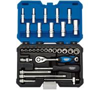 Draper Douille Métrique Set 0.6cmD 30 Pièce Hexagonale Foncé & Standard Longueur