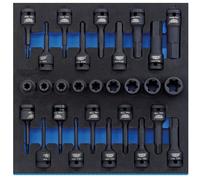 Draper Expert 161266cm Carré Clé Imp Set 1/2 Tiroir Eva Insert Plateau 28Pc