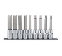 Draper Expert 16308 Coffret Embouts Carrés 1/2" 100mm Hex Mâle 9 Pièces