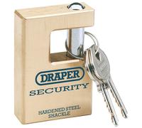 Draper Expert 64201 63mm Qualité Fermeture Manille Laiton Massif Cadenas & 2