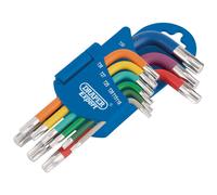Draper Expert 66135 Métrique Coloré Bras Court Tx-Star Clé Set (9 Pièce)