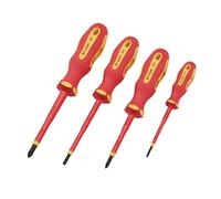 Draper Expert Ergo Plus 4 pièces de Tournevis isolés VDE à Fente et pozidriv