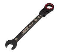 Draper Expert HI-TORQ 03925 Clé mixte à cliquet à tête flexible métrique 18 mm Noir