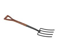 Draper Fourche de Jardin en Acier Carbone avec Manche en frêne 14301, Noir