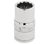 Draper H-af/B plate à 12 points Socket, Bleu, 9/40,6 cm