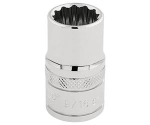 Draper H-af/B plate à 12 points Socket, Bleu, 9/40,6 cm