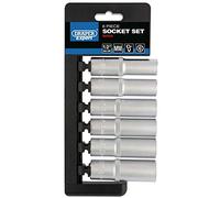 Draper H6 m/6PT/E 1/5,1 cm SQ. Dr. métrique Douille profonde Set (6 pièces), bleu