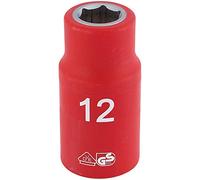 Draper H6vde-mm/B Entièrement isolé Tournevis à douille VDE, Bleu, carré conducteur 1/5,1 cm, 12 mm