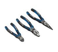 Draper Haut Effet de Levier Pince Set Bleu 3 PC Côté Coupe Long Nez Mixte 28033