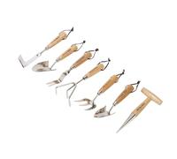 Draper Heritage 09000 Ensemble d'outils de Jardin en Acier Inoxydable avec poignées en frêne (7 pièces), Cendre