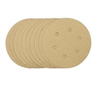 Draper Lot de 10 Disques Abrasifs Dorés 64240 avec Crochet et Boucle, Disques de Poncage, Disques à Poncer, 150 mm, Grain 180, Taille Unique