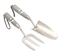 Draper Main Acier Inoxydable Fourche Et Truelle Set 2 Pièce Plastique Poignées