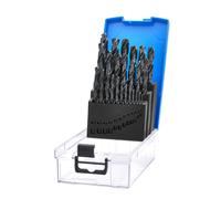 Draper Noir Foret Acier Rapide Set 25 Pièce Tailles 1.0-13.0mm Tip Angle 135°