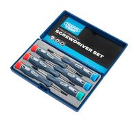 Draper Poignée Souple Précision Screwdriver Set 6 PC 3 Troué 2 Croix & Pozi