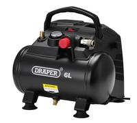 Draper Portable Air Compresseur 6L sans Huile 1.2kW/1.5hp 230V Poids 7.7kg