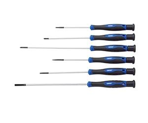Draper PSS6XL Jeu de tournevis de précision extra longs, bleu